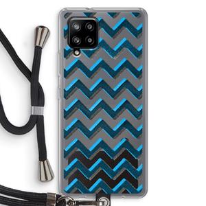 CaseCompany Onderbroken lijn: Samsung Galaxy A42 5G Transparant Hoesje met koord