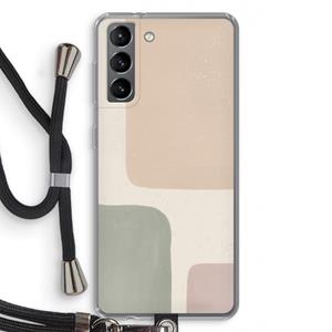CaseCompany Geo #7: Samsung Galaxy S21 Transparant Hoesje met koord