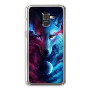 CaseCompany Where Light And Dark Meet: Samsung Galaxy A8 (2018) Transparant Hoesje