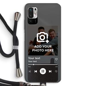 CaseCompany Music Player: Xiaomi Redmi Note 10 5G Transparant Hoesje met koord