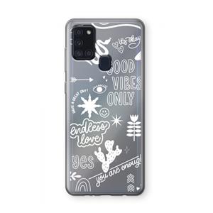 CaseCompany Good vibes: Samsung Galaxy A21s Transparant Hoesje