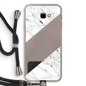 CaseCompany Biggest stripe: Samsung Galaxy J4 Plus Transparant Hoesje met koord