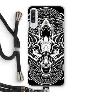 CaseCompany Oh Deer: Samsung Galaxy A70 Transparant Hoesje met koord
