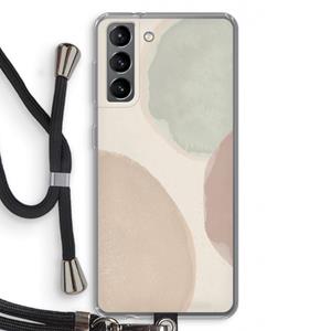 CaseCompany Geo #8: Samsung Galaxy S21 Transparant Hoesje met koord