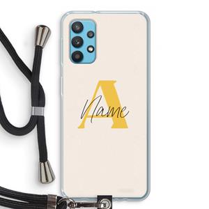 CaseCompany Amber Script: Samsung Galaxy A32 4G Transparant Hoesje met koord