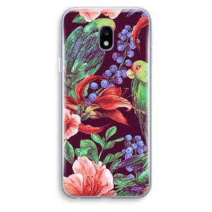 CaseCompany Papegaaien: Samsung Galaxy J3 (2017) Transparant Hoesje