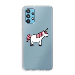 CaseCompany Eenhoorn: Samsung Galaxy A32 4G Transparant Hoesje