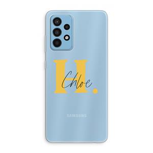 CaseCompany Amber Script: Samsung Galaxy A52 Transparant Hoesje