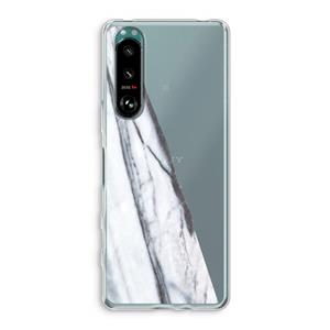 CaseCompany Gestreepte marmer: Sony Xperia 5 III Transparant Hoesje