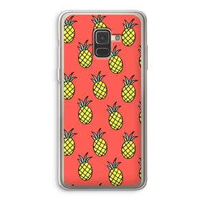 CaseCompany Ananas: Samsung Galaxy A8 (2018) Transparant Hoesje