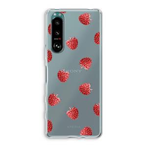 CaseCompany Framboosjes: Sony Xperia 5 III Transparant Hoesje