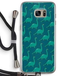 CaseCompany Diplodocus: Samsung Galaxy S7 Edge Transparant Hoesje met koord