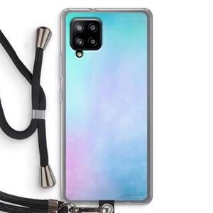 CaseCompany mist pastel: Samsung Galaxy A42 5G Transparant Hoesje met koord