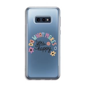 CaseCompany Happy days: Samsung Galaxy S10e Transparant Hoesje