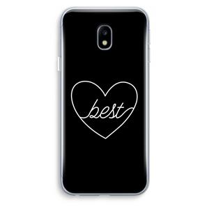 CaseCompany Best heart black: Samsung Galaxy J3 (2017) Transparant Hoesje