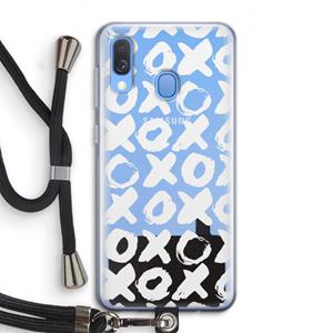 CaseCompany XOXO: Samsung Galaxy A40 Transparant Hoesje met koord