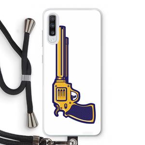 CaseCompany Pew Pew Pew: Samsung Galaxy A70 Transparant Hoesje met koord