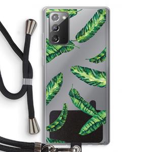 CaseCompany Lange bladeren: Samsung Galaxy Note 20 / Note 20 5G Transparant Hoesje met koord
