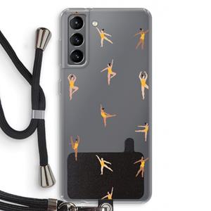 CaseCompany Dans #2: Samsung Galaxy S21 Transparant Hoesje met koord