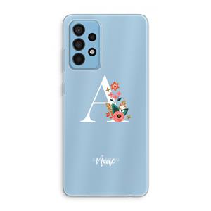 CaseCompany Pink Bouquet: Samsung Galaxy A52 Transparant Hoesje