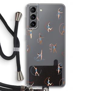 CaseCompany Dancing #3: Samsung Galaxy S21 Transparant Hoesje met koord