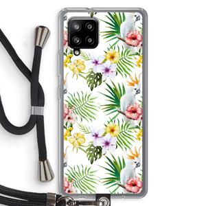 CaseCompany Gele kuif: Samsung Galaxy A42 5G Transparant Hoesje met koord