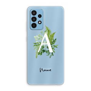 CaseCompany Green Brush: Samsung Galaxy A52 Transparant Hoesje