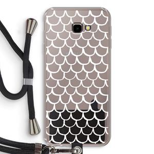 CaseCompany Dakpannetjes: Samsung Galaxy J4 Plus Transparant Hoesje met koord