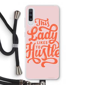 CaseCompany Hustle Lady: Samsung Galaxy A70 Transparant Hoesje met koord