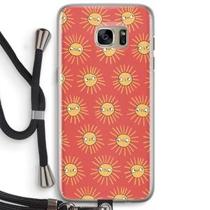 CaseCompany Zon: Samsung Galaxy S7 Edge Transparant Hoesje met koord