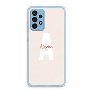 CaseCompany Strawberry Milkshake: Samsung Galaxy A52 Transparant Hoesje