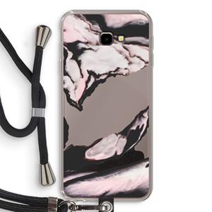 CaseCompany Roze stroom: Samsung Galaxy J4 Plus Transparant Hoesje met koord