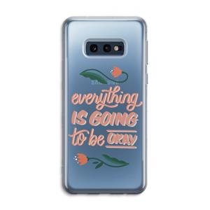 CaseCompany Optimistic flower girl: Samsung Galaxy S10e Transparant Hoesje