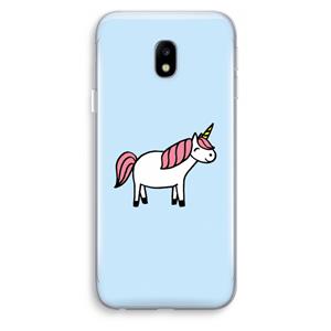 CaseCompany Eenhoorn: Samsung Galaxy J3 (2017) Transparant Hoesje