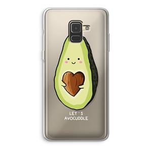 CaseCompany Avocuddle: Samsung Galaxy A8 (2018) Transparant Hoesje