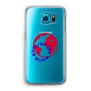 CaseCompany Run The World: Samsung Galaxy S6 Transparant Hoesje