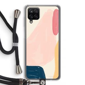 CaseCompany Saturday Flow: Samsung Galaxy A12 Transparant Hoesje met koord