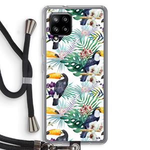 CaseCompany Tukans: Samsung Galaxy A42 5G Transparant Hoesje met koord