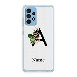 CaseCompany Charcoal Flora: Samsung Galaxy A52 Transparant Hoesje