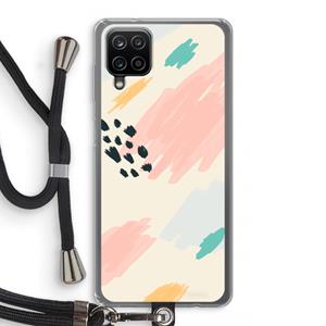 CaseCompany Sunday Chillings: Samsung Galaxy A12 Transparant Hoesje met koord