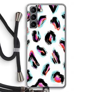 CaseCompany Cheetah color: Samsung Galaxy S21 Transparant Hoesje met koord