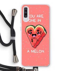 CaseCompany One In A Melon: Samsung Galaxy A70 Transparant Hoesje met koord