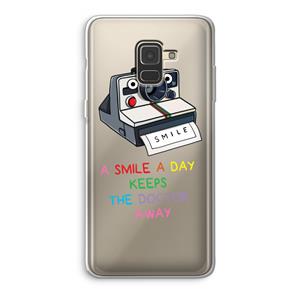 CaseCompany Smile: Samsung Galaxy A8 (2018) Transparant Hoesje