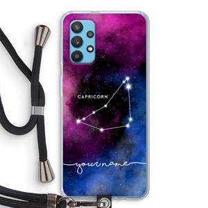 CaseCompany Sterrenbeeld - Donker: Samsung Galaxy A32 4G Transparant Hoesje met koord