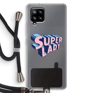 CaseCompany Superlady: Samsung Galaxy A42 5G Transparant Hoesje met koord