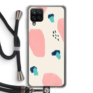 CaseCompany Monday Surprise: Samsung Galaxy A12 Transparant Hoesje met koord
