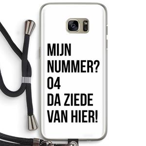 CaseCompany Da ziede van hier: Samsung Galaxy S7 Edge Transparant Hoesje met koord