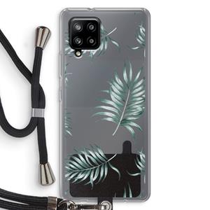 CaseCompany Simple leaves: Samsung Galaxy A42 5G Transparant Hoesje met koord