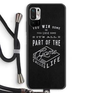 CaseCompany Life: Xiaomi Redmi Note 10 5G Transparant Hoesje met koord
