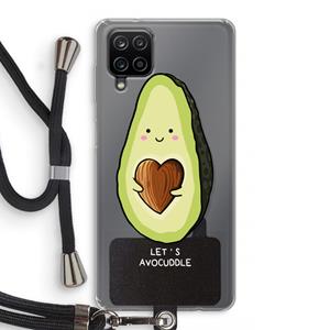 CaseCompany Avocuddle: Samsung Galaxy A12 Transparant Hoesje met koord